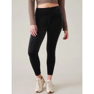 ATHLETA ELATION BLACK VELVET LEGGING SIZE LARGE